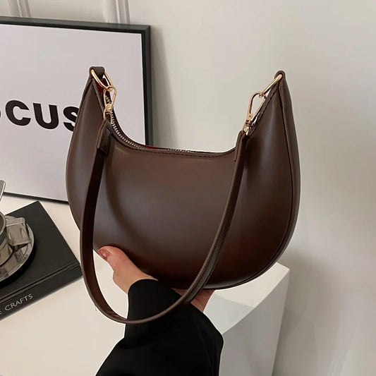 Shoulder Bags Women NEW Fashionable High-end Moon-shaped Baseball Bag Showing Luxury Women's Single Shoulder Bag